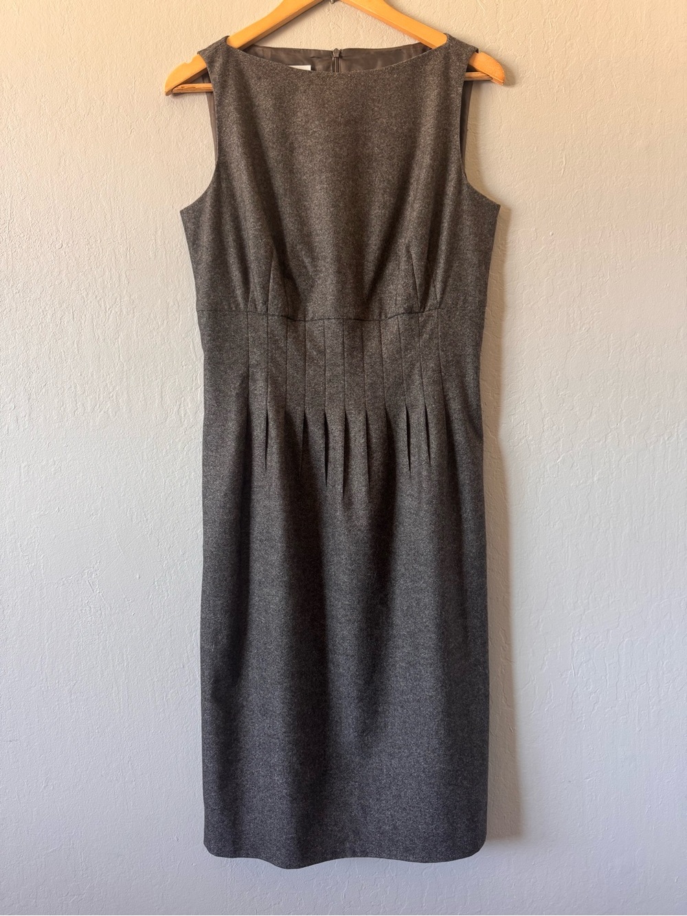Akris Punto Women’s Cashmere Wool Knee Length Dress Brown/Gray Size 8 Corpcore